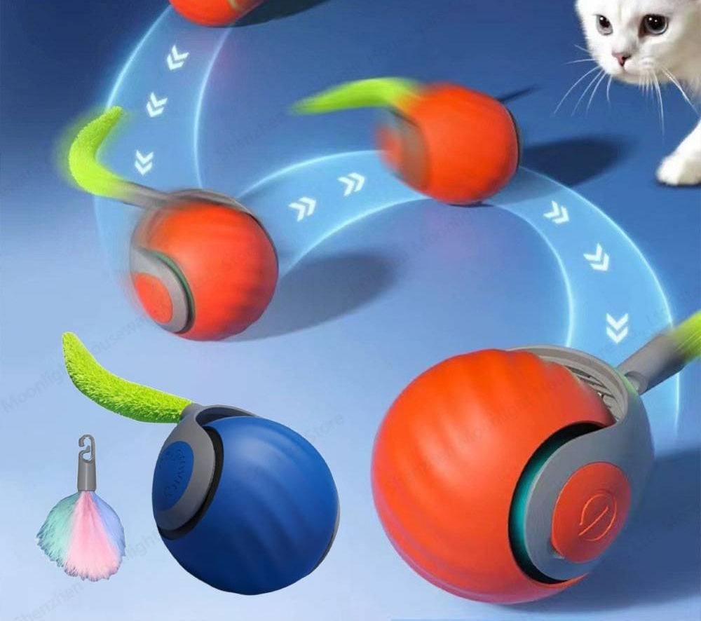 Automatic Interactive Dog Ball – Smart Self-Moving Toy for Pets, Bite-Resistant & Stress-Relieving Design