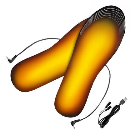 Winter Electric USB Heated Insoles –  Foot Warmers with Soft Pads for Outdoor Sports, Comfortable Thermal Protection, and Cold Weather Relief