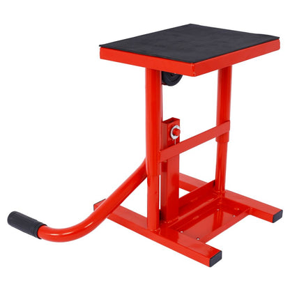 Adjustable Motorcycle Dirt Bike Lift Stand – Heavy-Duty Steel Jack (11"-16.5") with 330 LBS Load Capacity