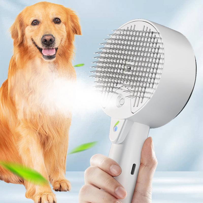 Steam Pet Brush for Cats – USB Rechargeable Hair Removal & Grooming Comb with Gentle Steam
