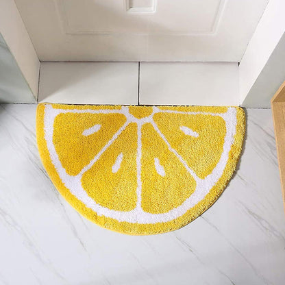 Fruit Pattern Door Rug – Half-Round Absorbent & Non-Slip Rug for Home Decor