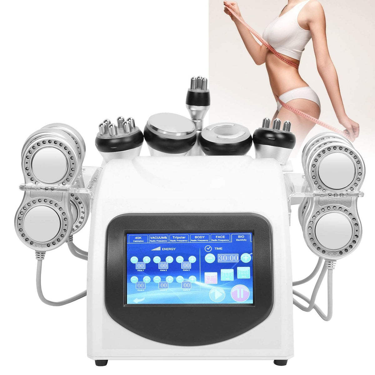 Cavitation Machine - 6-in-1 80K Slimming Equipment with Fat Burner Technology for Professional Body Sculpting & Weight Loss