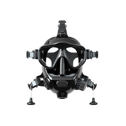Full Face Diving Mask - Silicone Snorkeling Helmet with Underwater Respirator for Clear Breathing and Wide Viewing Comfort