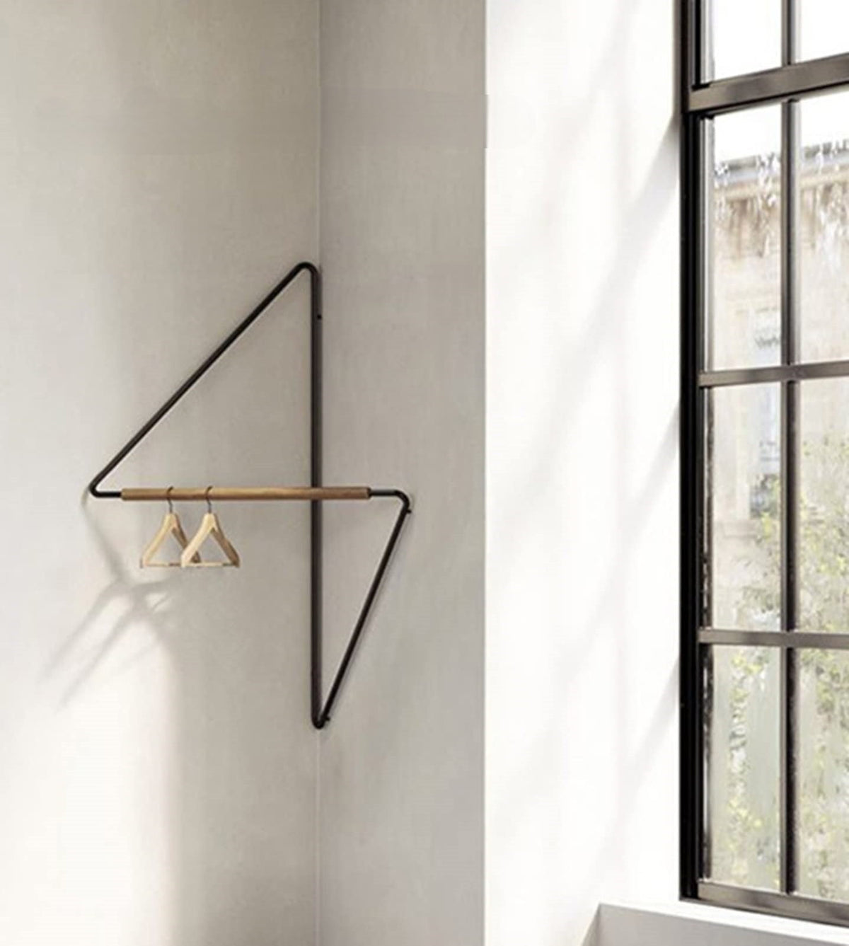Wooden Corner Coat Hanger – Designer-Style Hanger for Elegant Organization (45x60cm)