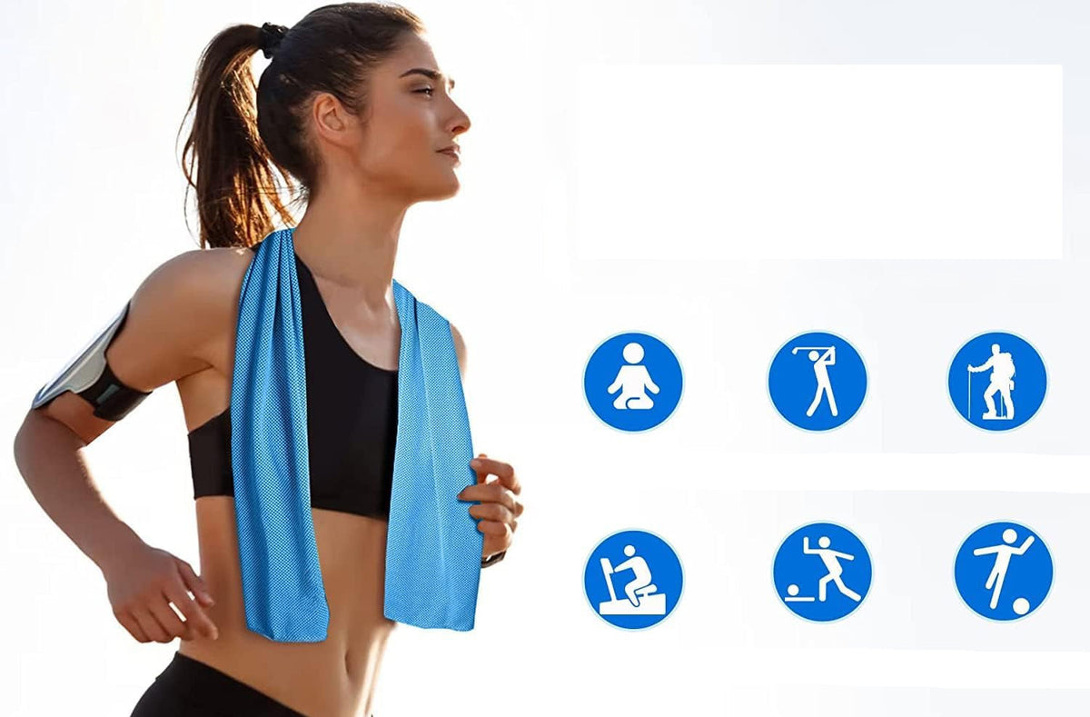 Instant Chill Cooling Towels – 5-Pack Sweat Towels for Neck & Face, Ideal for Gym, Running, Yoga & Outdoor Sports