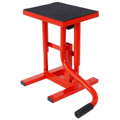 Adjustable Motorcycle Dirt Bike Lift Stand – Heavy-Duty Steel Jack (11"-16.5") with 330 LBS Load Capacity