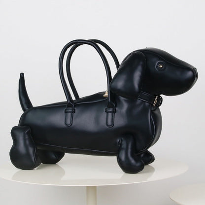 Women’s Creative Dachshund Handbag – Adorable PU Leather Shoulder Messenger Bag with Soft Finish, Playful Design, and Stylish Everyday Appeal
