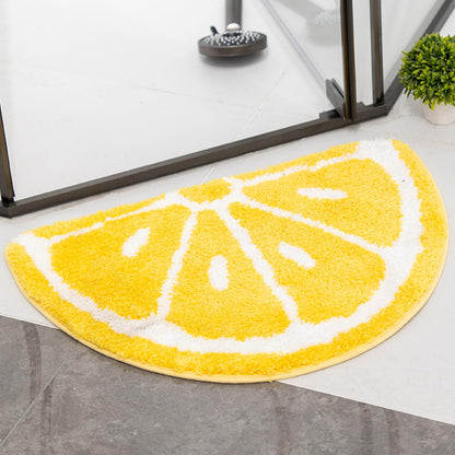 Fruit Pattern Door Rug – Half-Round Absorbent & Non-Slip Rug for Home Decor