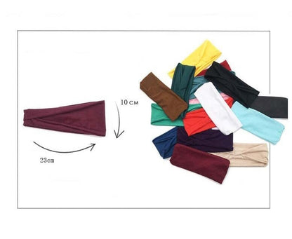Widening Sports Headbands - 5-Pack Soft Elastic Quick-Dry Sweatbands for Yoga, Running, Gym Workout & All-Day Comfort