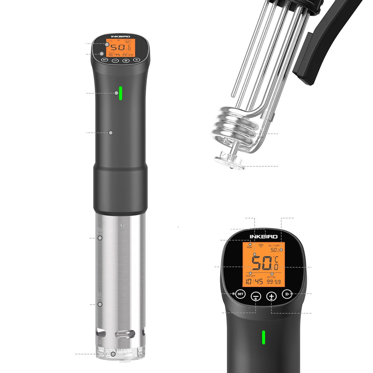 Culinary Sous Vide Precision Cooker – ISV-200W Wi-Fi Immersion Circulator with Powerful Stainless Steel Components for Professional Home Cooking