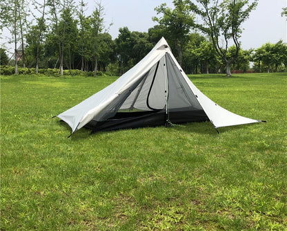 Ultralight Pyramid Camping Tent – Single-Person Waterproof 4-Season Shelter, Compact Rodless Design for Hiking, Backpacking, and Outdoor Adventure Travel
