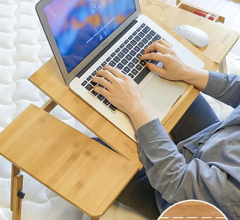 Folding Laptop Desk for Bed or Sofa – Portable Study and Reading Table Tray for Home and Travel Convenience