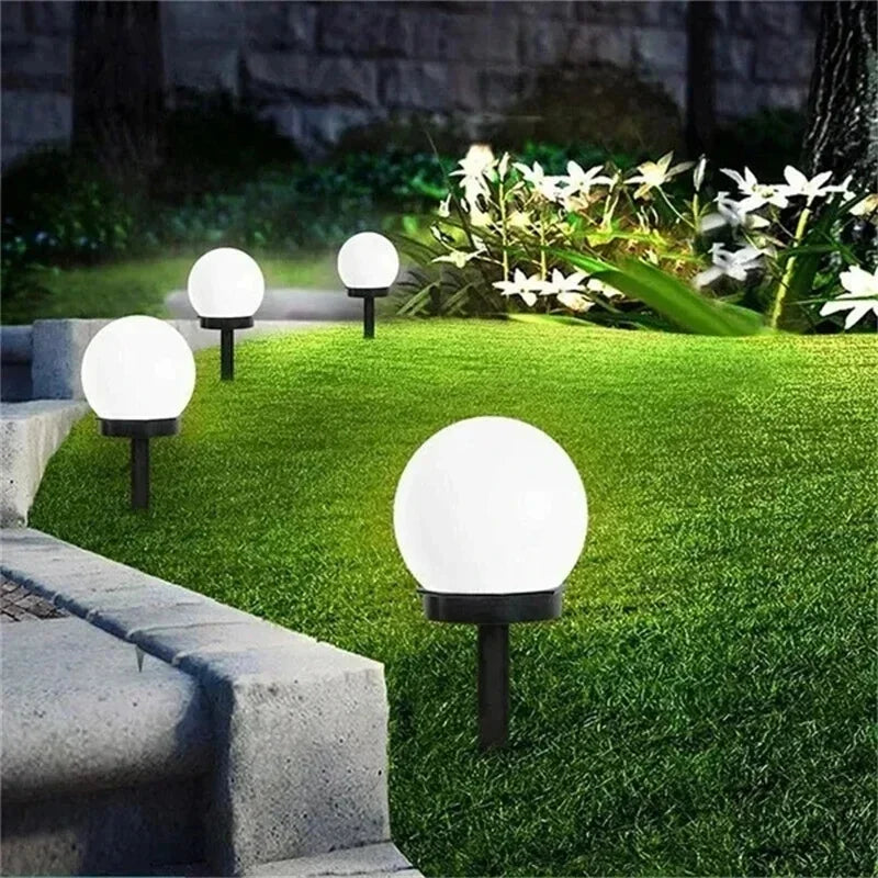 Solar Round Ball Lights – Waterproof LED Outdoor Lawn Lamps for Garden, Yard & Street Decoration