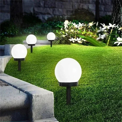 Solar Round Ball Lights – Waterproof LED Outdoor Lawn Lamps for Garden, Yard & Street Decoration