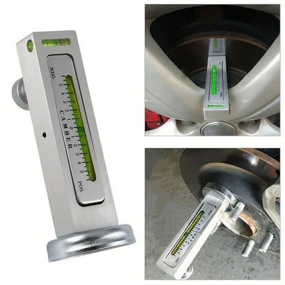 Automotive Magnetic Wheel Alignment Gauge – Adjustable Four-Wheel Camber Castor Strut Tool for Car, Truck, or RV Tire Repair