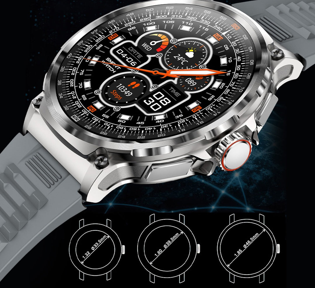 Ultra HD Display Smartwatch for Men – 710mAh Big Battery, 400+ Watch Faces, Android and iOS Compatibility, Stylish Fitness Watch