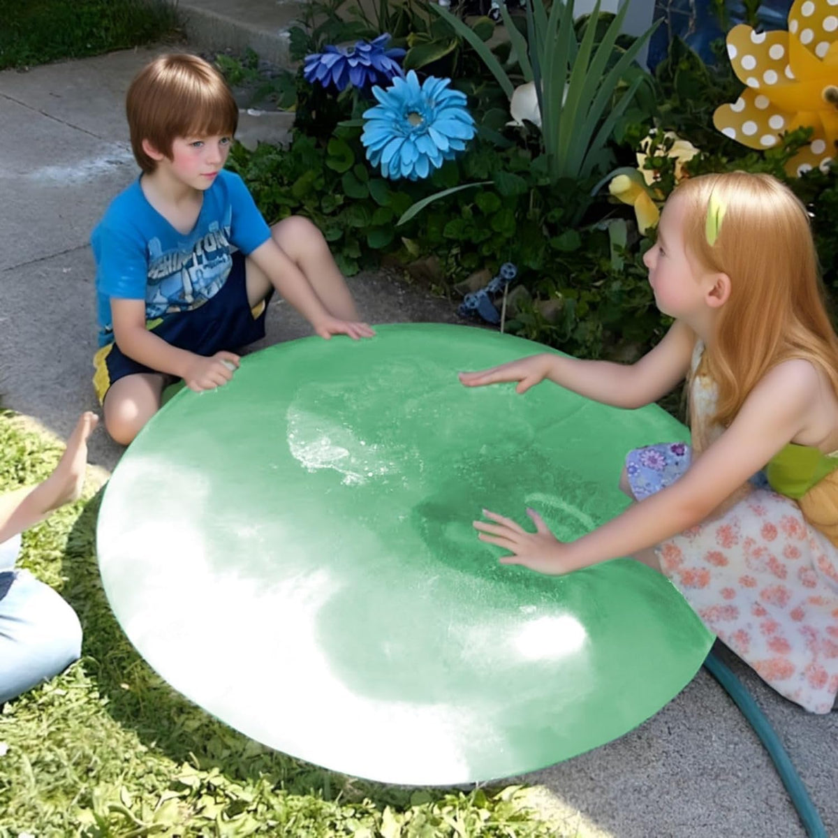 Large Water-Filled Bouncy Ball - Transparent 130x40cm Outdoor Toy for Kids - Birthday Fun, Splash Play & Non-Leak Design
