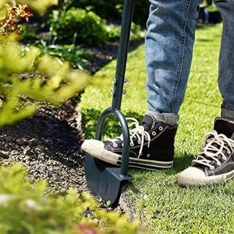 Half Moon Lawn Edger Shovel – Manual Grass Trimming and Landscaping Tool with Serrated Blade for Perfect Garden Borders and Weed Removal
