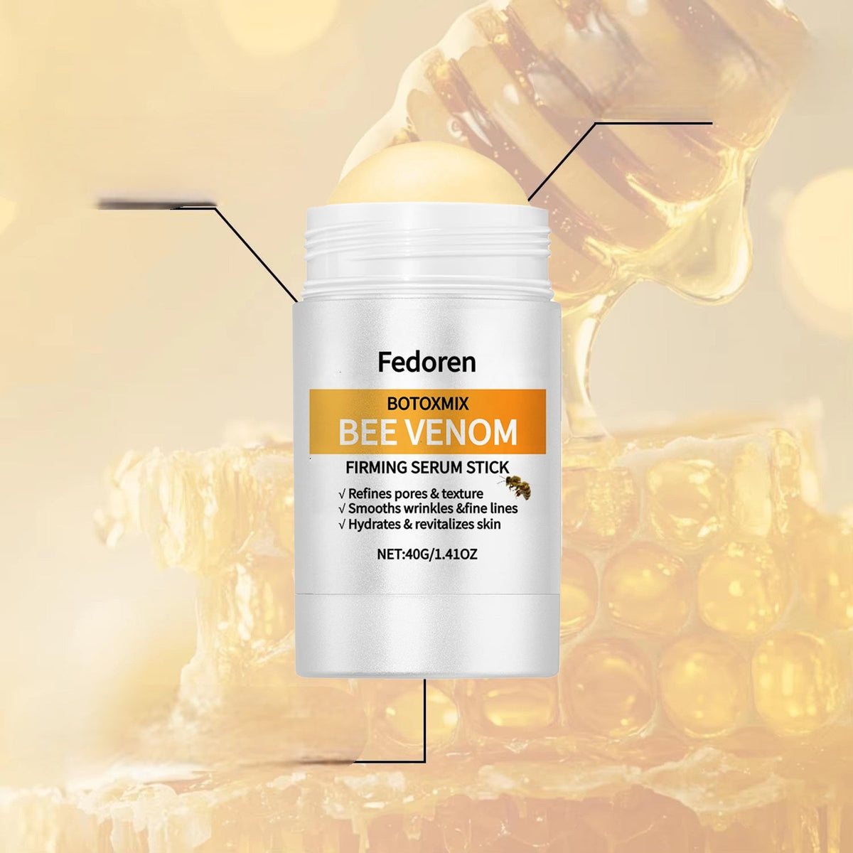 Bee Venom Firming Face Cream Stick – Anti‑Aging Peptide Serum with Lifting, Tightening & Wrinkle‑Reducing Benefits in Compact 40 g Tube
