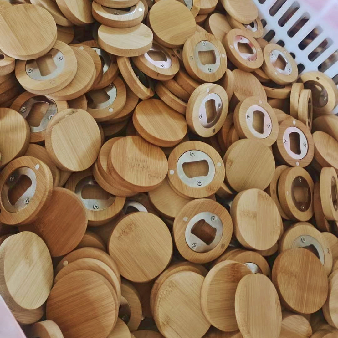 Blank Bamboo Bottle Opener Set – 45/25/15/5pcs Eco-Friendly Bar Tools & Wedding Guest Favors