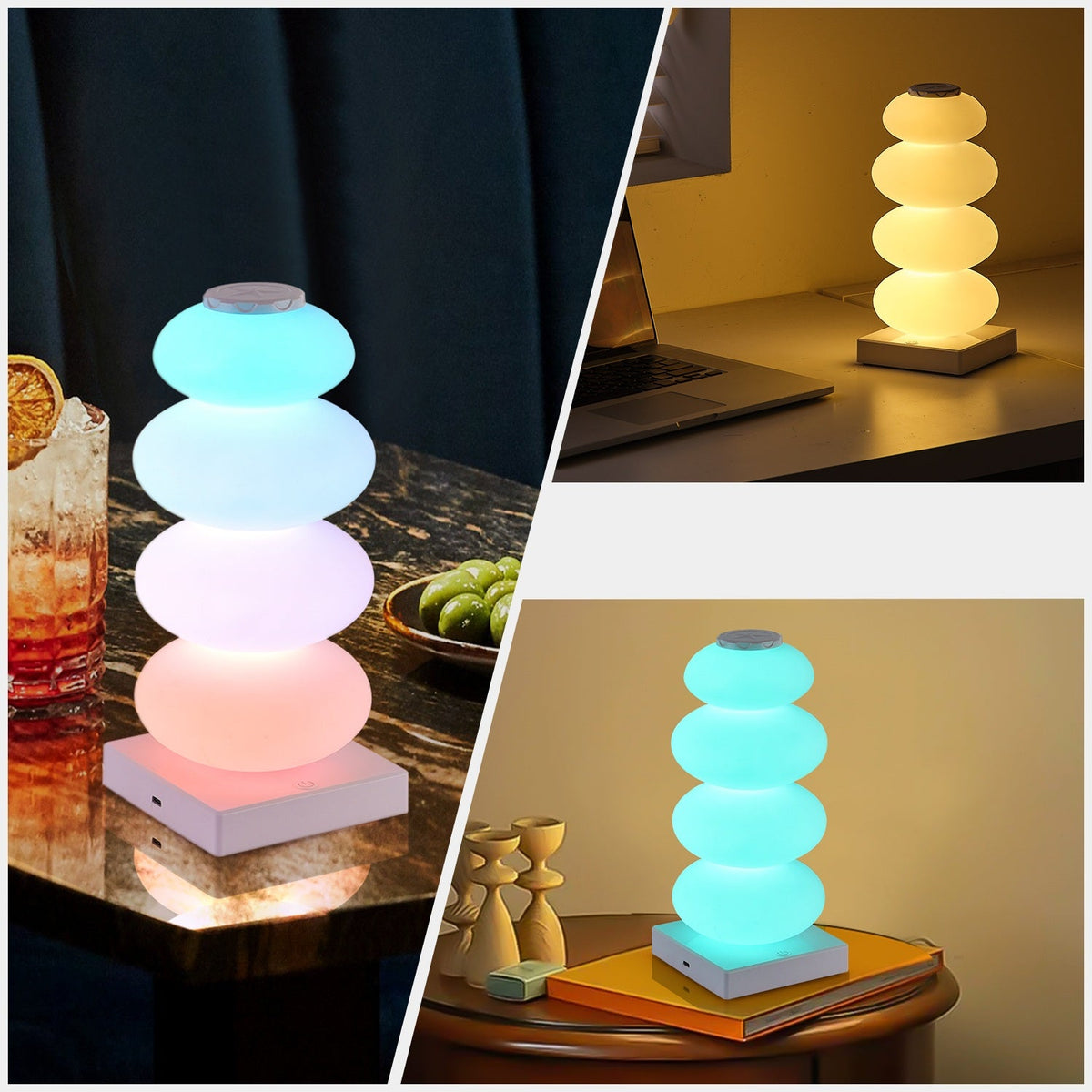 Adjustable RGB LED Table Lamp – 16-Color DIY Atmosphere Light for Bedroom, Bars, and Romantic Dining