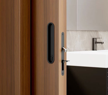 Latest Pocket Door Sliding Lock – Invisible Interior Hardware with Smooth Entry Hook, Durable Fittings for Bathroom Privacy and Modern Home Styling