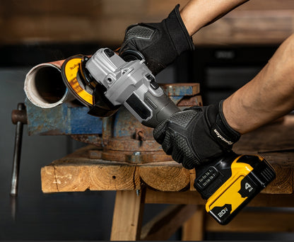 Compact Brushless Angle Grinder – 20V 4.5'' Power Tool, Soft Start, Dewalt Compatible, 9000RPM, Tool-Free Guard, Battery Operated