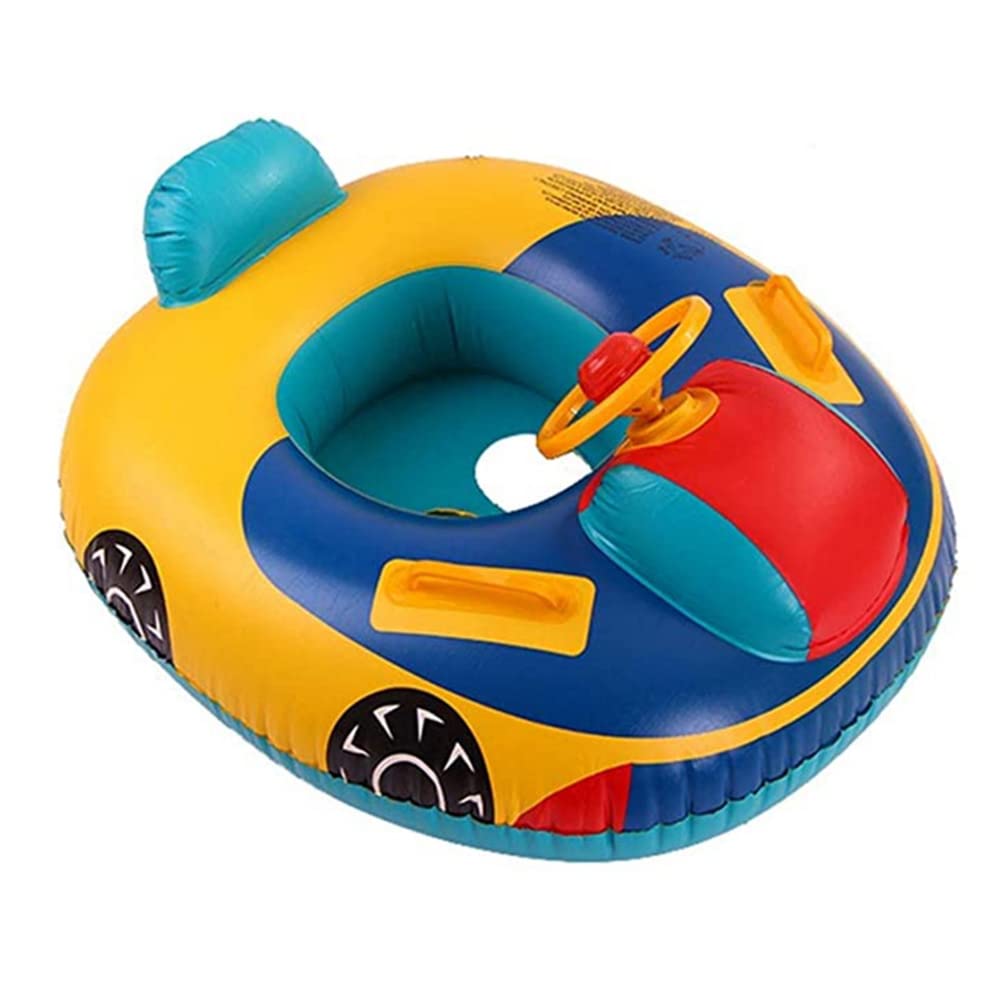 Inflatable Baby Swimming Float with Handles – Car-Shaped Pool Seat Ring for Toddlers 1–5 Years, Safe Summer Water Fun