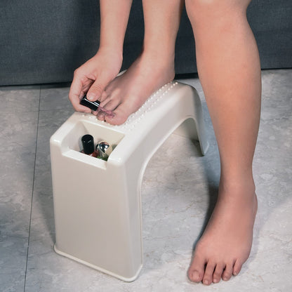 Multi-Functional Shower Foot Rest – Non-Slip Pedicure Stool with Built-In Storage, Durable Bathroom Helper for Grooming, Shaving & Spa