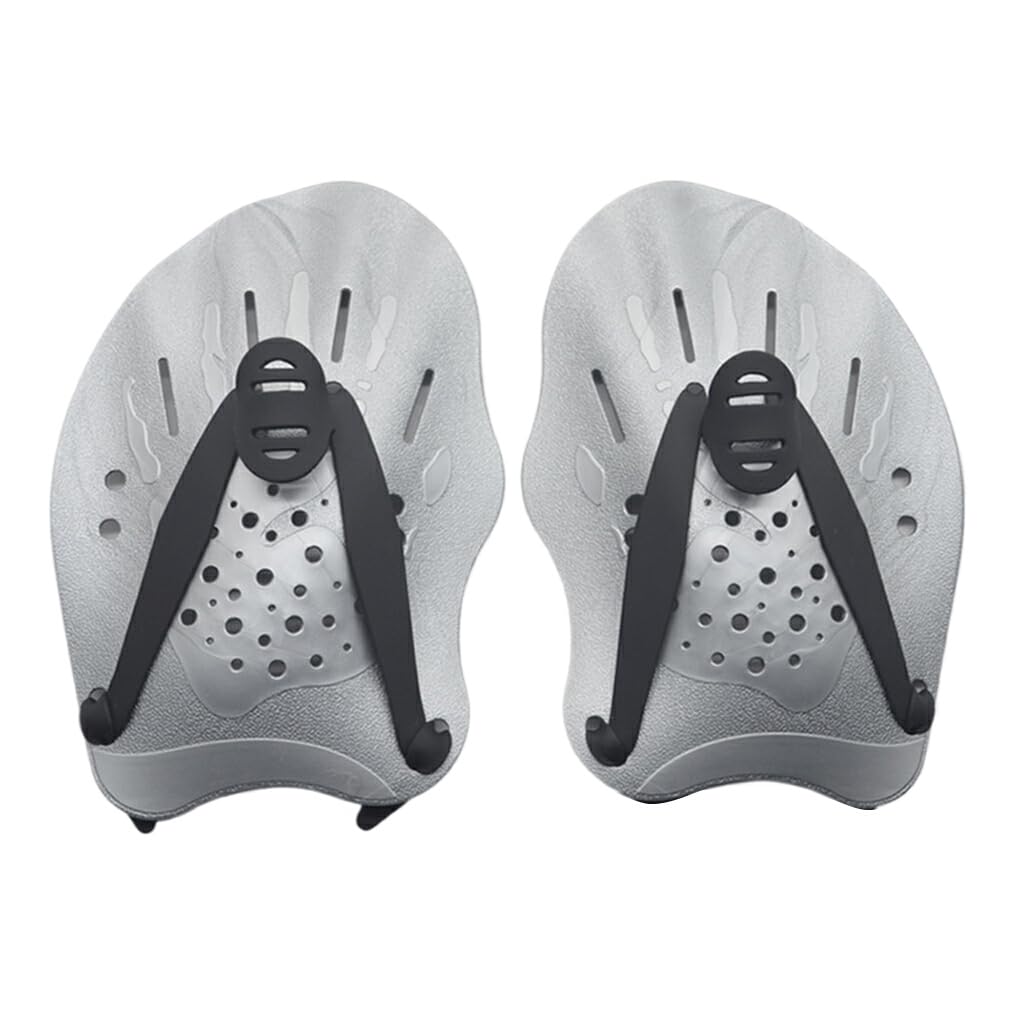 Swim Training Paddles - Adjustable Hand Fins for Adults & Kids, Enhance Stroke Efficiency, Water Resistance & Swim Power