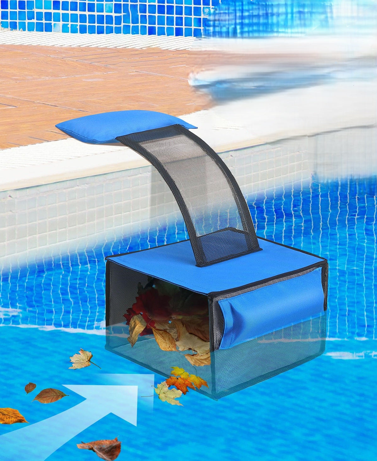 Animal Swimming Escape Ramp – Frog Rescue Ramp with Filter Catcher for Cleaning Leaves, Protecting Wildlife, and Pool Maintenance