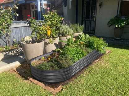 Galvanized Oval Raised Garden Bed Kit – Weather-Resistant, Durable Outdoor Planter Box for Lush Vegetable and Flower Gardening
