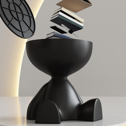 Creative Side End Table Edge Table – Flat-Head Bedside Multifunctional Sofa Side Table, Minimalist Coffee Tray for Small Spaces