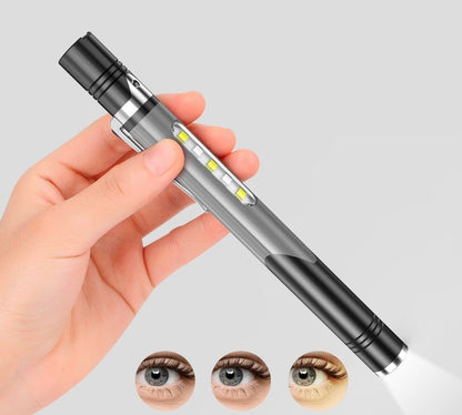 Rechargeable LED Pen Flashlight – Portable Multi-Light USB Pen Lamp with Yellow Pupil Light for Medical, Outdoor, and Everyday Use