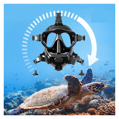 Full Face Diving Mask - Silicone Snorkeling Helmet with Underwater Respirator for Clear Breathing and Wide Viewing Comfort
