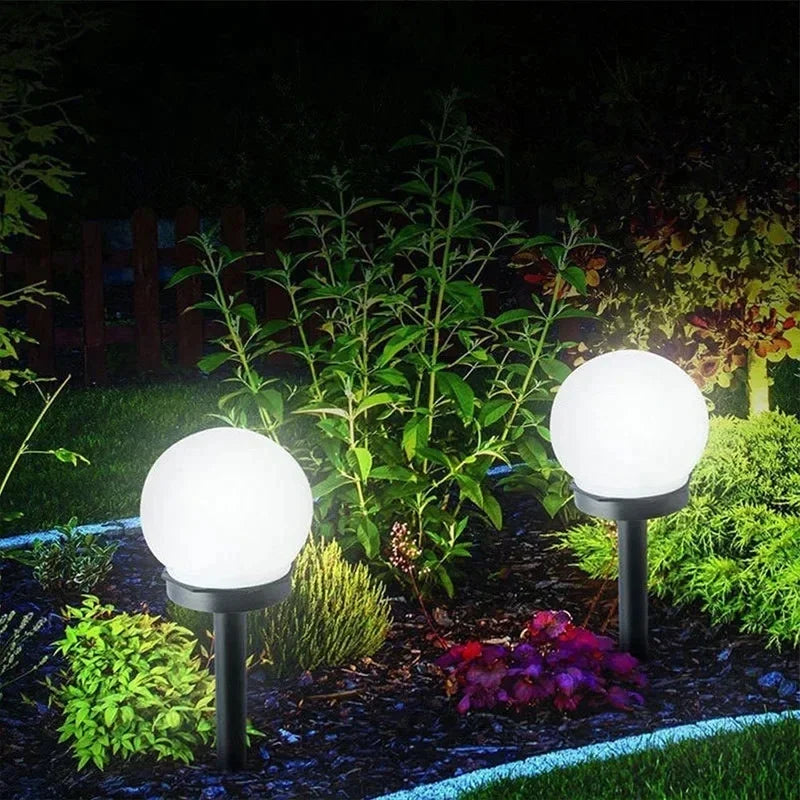 Solar Round Ball Lights – Waterproof LED Outdoor Lawn Lamps for Garden, Yard & Street Decoration