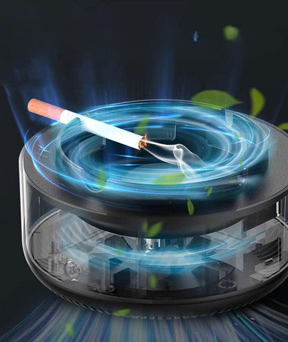 Smart Air Purification Ashtray – 360° 2-in-1 Intelligent Suction Ashtray Filters Smoke, Eliminates Odors, and Keeps Indoor Air Fresh