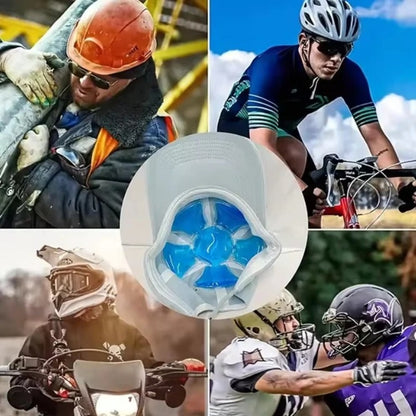 Blue PVC Gel Ice Pack – Helmet and Hat Cooling Pouch for Sports, Outdoor Adventures, and Comfortable Travel Relief
