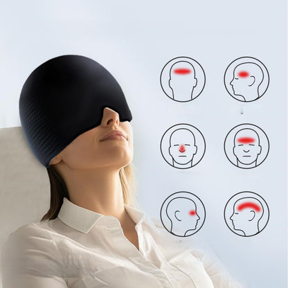 Hot & Cold Gel Compress Hood – Instant Migraine & Eye Strain Relief