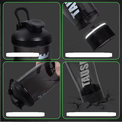 USB Rechargeable Protein Shaker Bottle – 650ml Portable Electric Blender Cup, BPA-Free Tritan