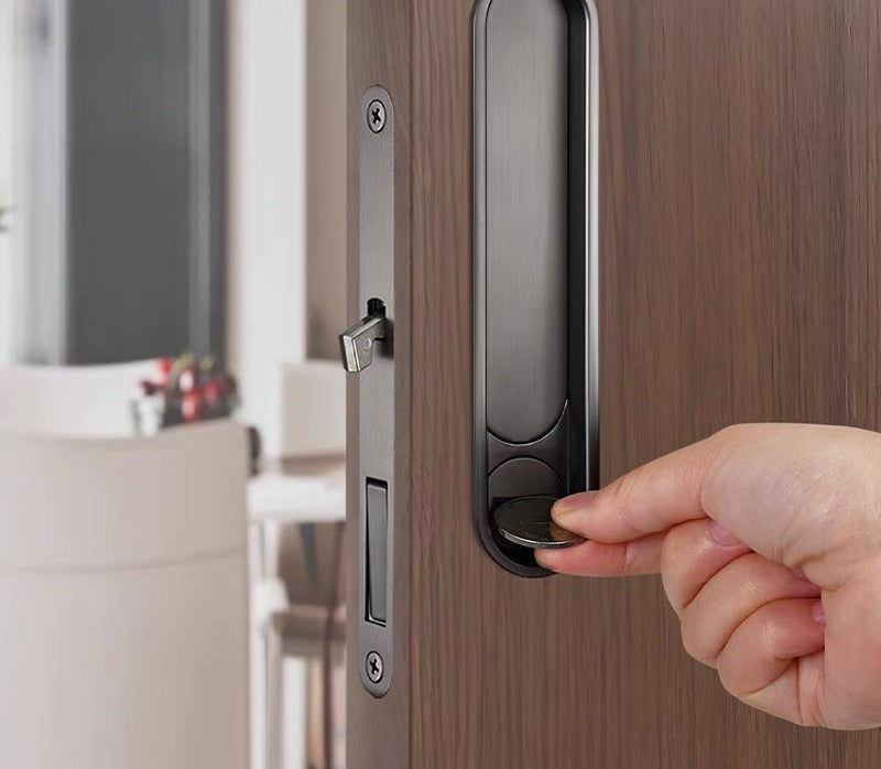 Latest Pocket Door Sliding Lock – Invisible Interior Hardware with Smooth Entry Hook, Durable Fittings for Bathroom Privacy and Modern Home Styling