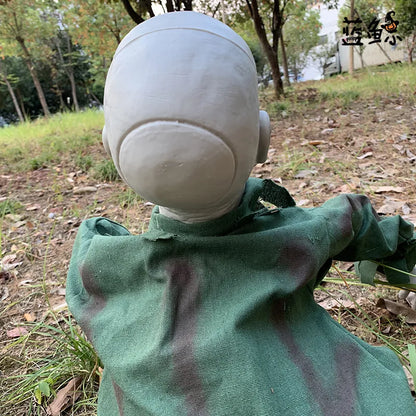 Screaming Crawling Ghost Decoration with LED Glowing Eyes – Voice Activated Halloween Prop for Yard, Garden, Porch, and Scary Parties