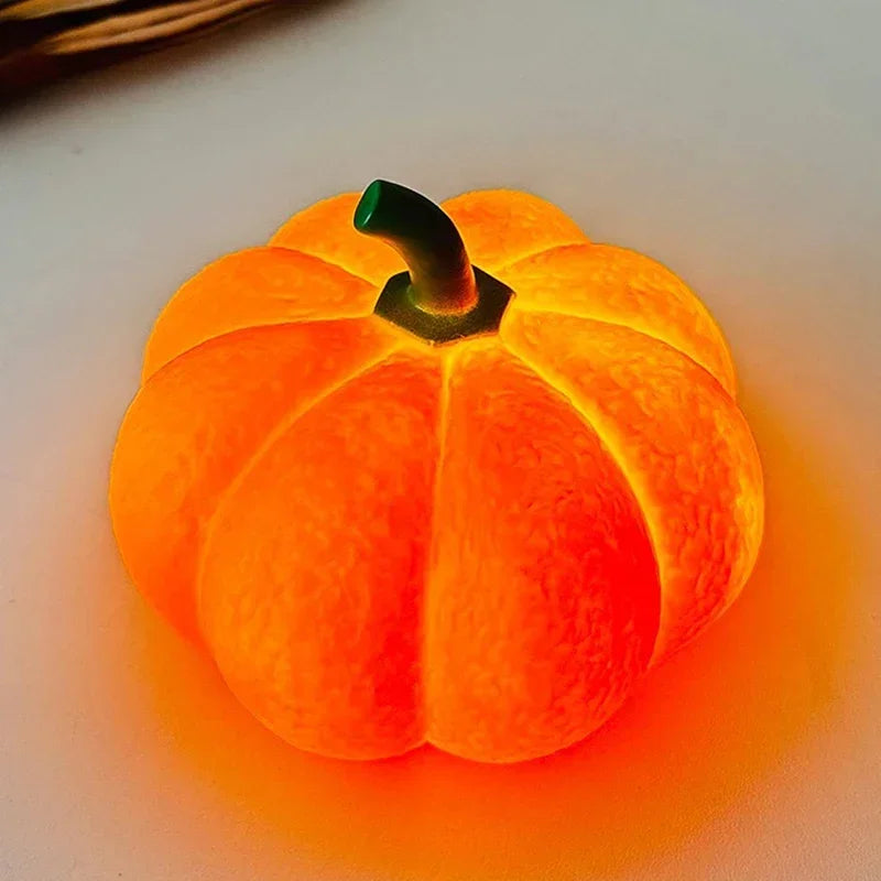 Halloween Pumpkin LED Lantern – Battery Powered Night Light for Kids Bedroom Decoration, Trick-or-Treat Party, and Festive Holiday Home Décor