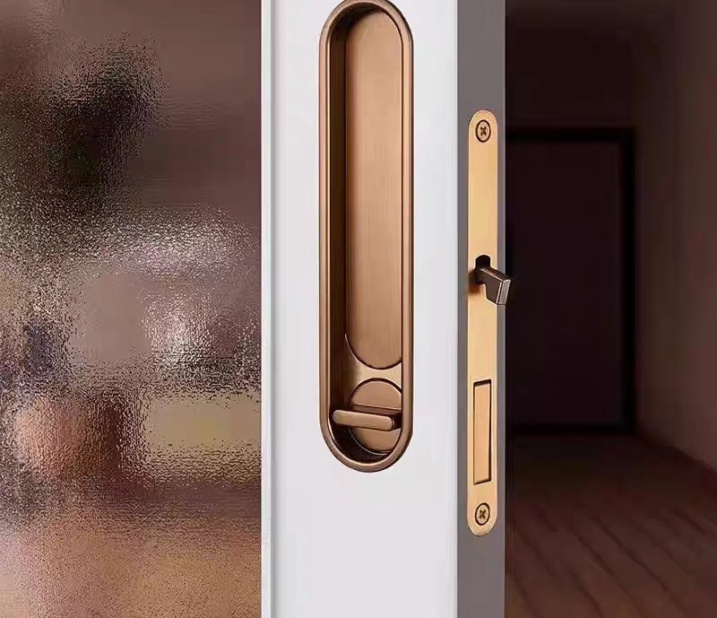 Latest Pocket Door Sliding Lock – Invisible Interior Hardware with Smooth Entry Hook, Durable Fittings for Bathroom Privacy and Modern Home Styling