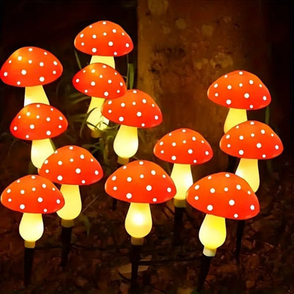 Solar Mushroom Garden Lights – Waterproof Decorative Outdoor String Lights for Lawn, Patio & Pathway Décor