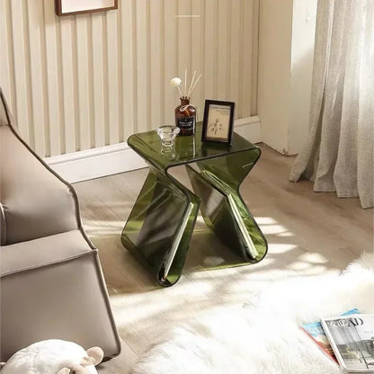 Acrylic Transparent Side Table – Minimalist Home Coffee & Sofa Table for Living Room or Bedroom