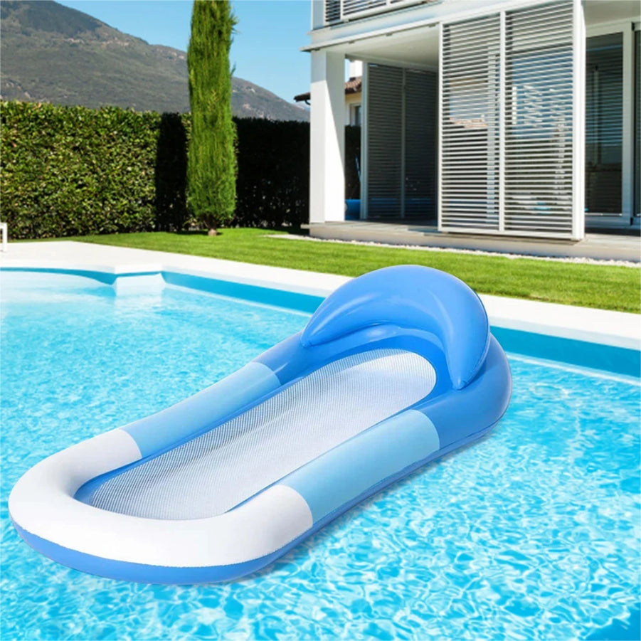 Inflatable Floating Water Hammock Lounge – Foldable Pool Bed for Summer Relaxation, Beach Parties & Outdoor Pool Fun