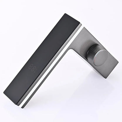 LED Smart Brass Basin Faucet – Deck-Mounted Hot & Cold Water Tap with Digital Display for Modern Bathrooms