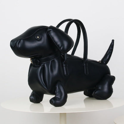 Women’s Creative Dachshund Handbag – Adorable PU Leather Shoulder Messenger Bag with Soft Finish, Playful Design, and Stylish Everyday Appeal