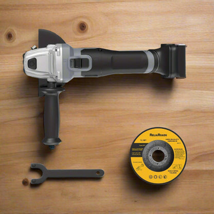 Compact Brushless Angle Grinder – 20V 4.5'' Power Tool, Soft Start, Dewalt Compatible, 9000RPM, Tool-Free Guard, Battery Operated
